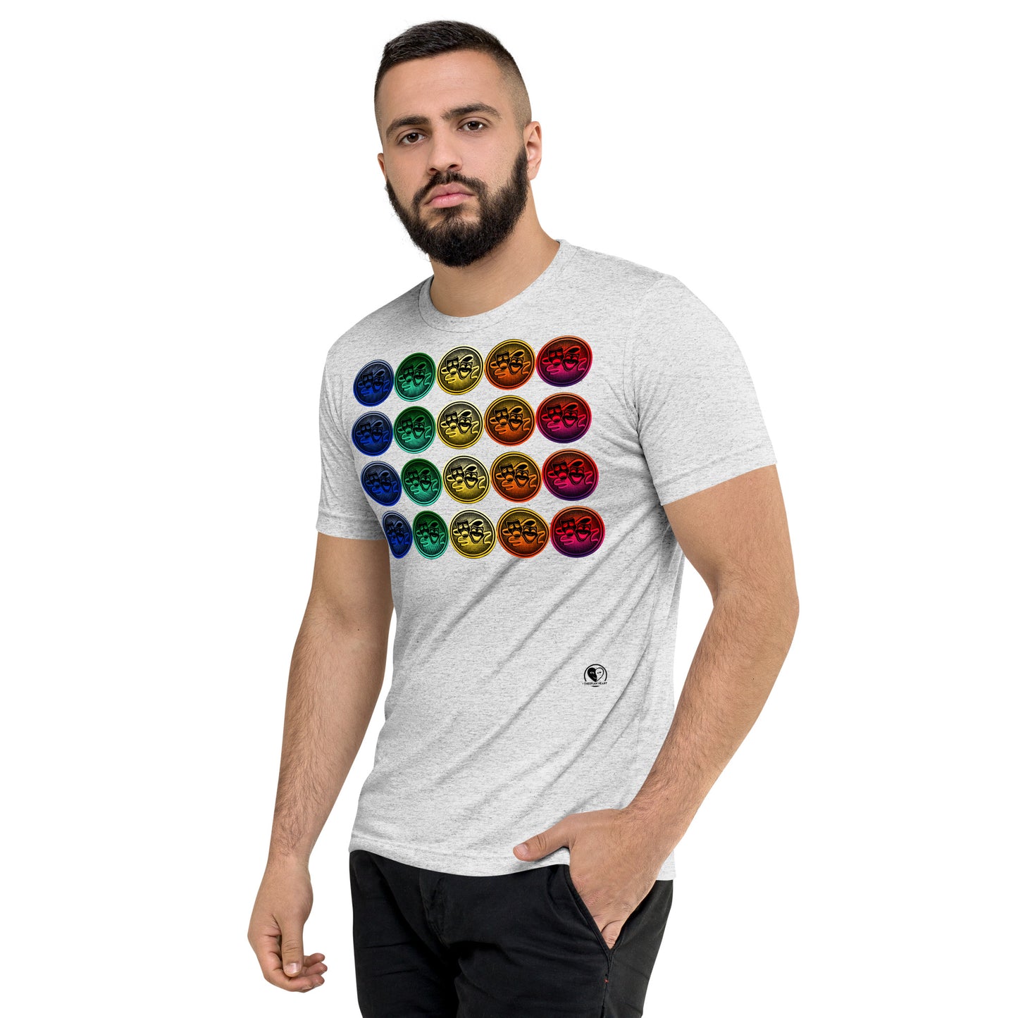 Drama Masks Colorful Circle - Premium Tri-blend Short-Sleeve Unisex T-shirt