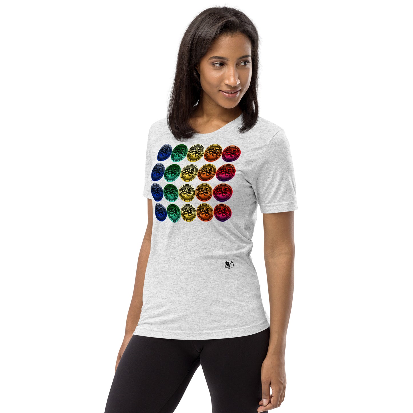 Drama Masks Colorful Circle - Premium Tri-blend Short-Sleeve Unisex T-shirt