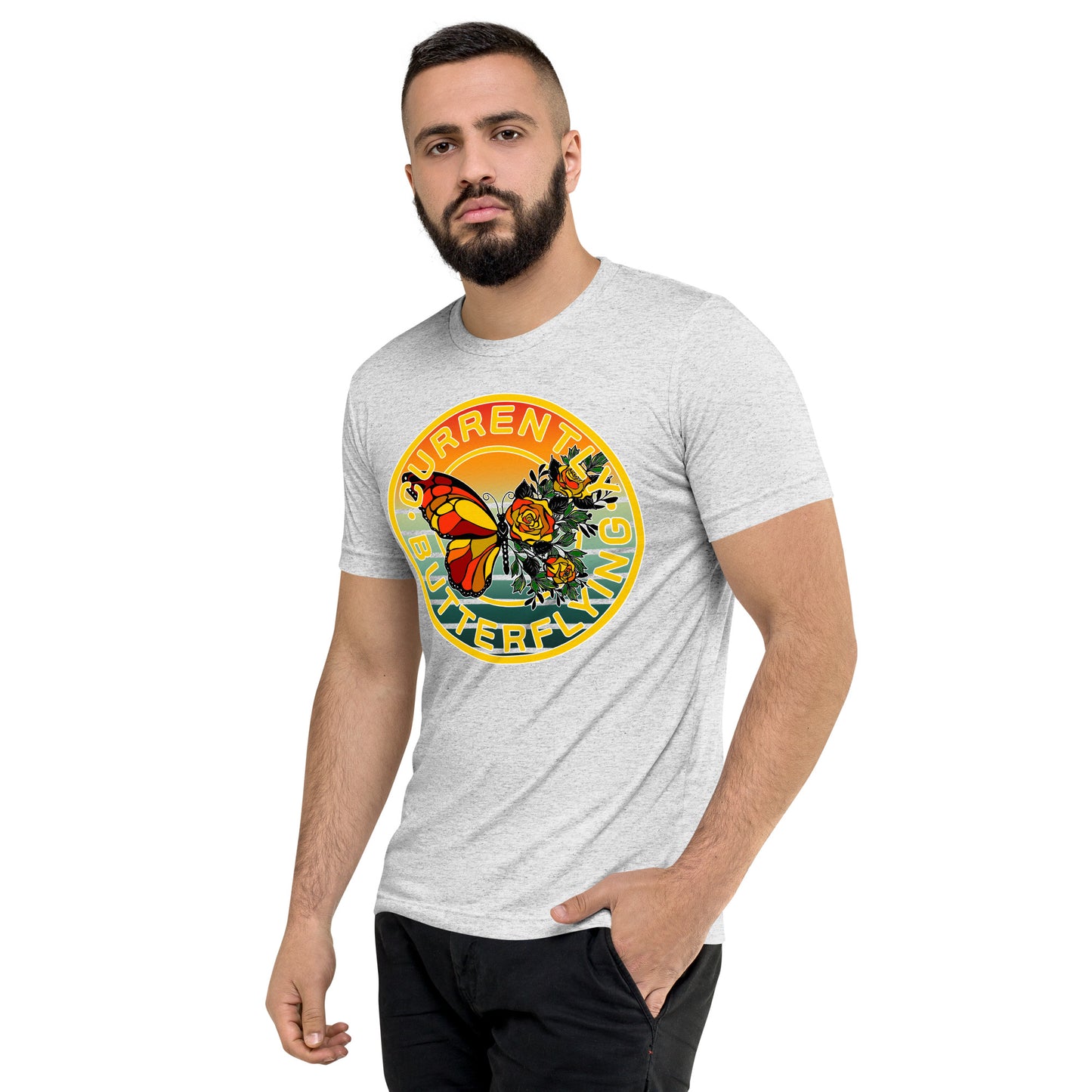 Currently Butterflying - Premium Tri-blend Short-Sleeve Unisex T-shirt