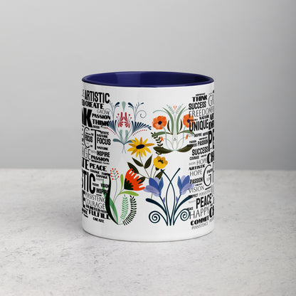 Inspirational Words Mug with Color Inside