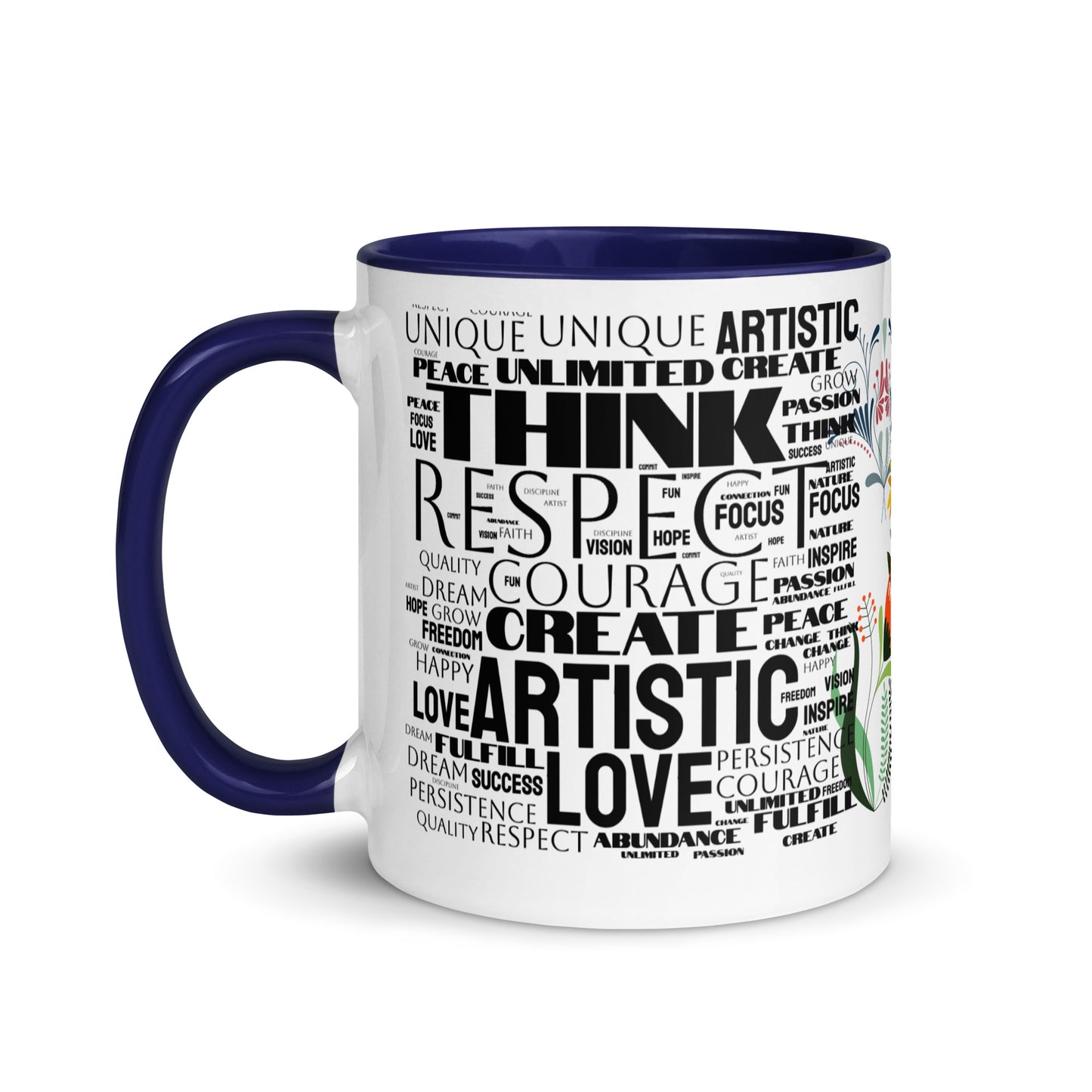 Inspirational Words Mug with Color Inside