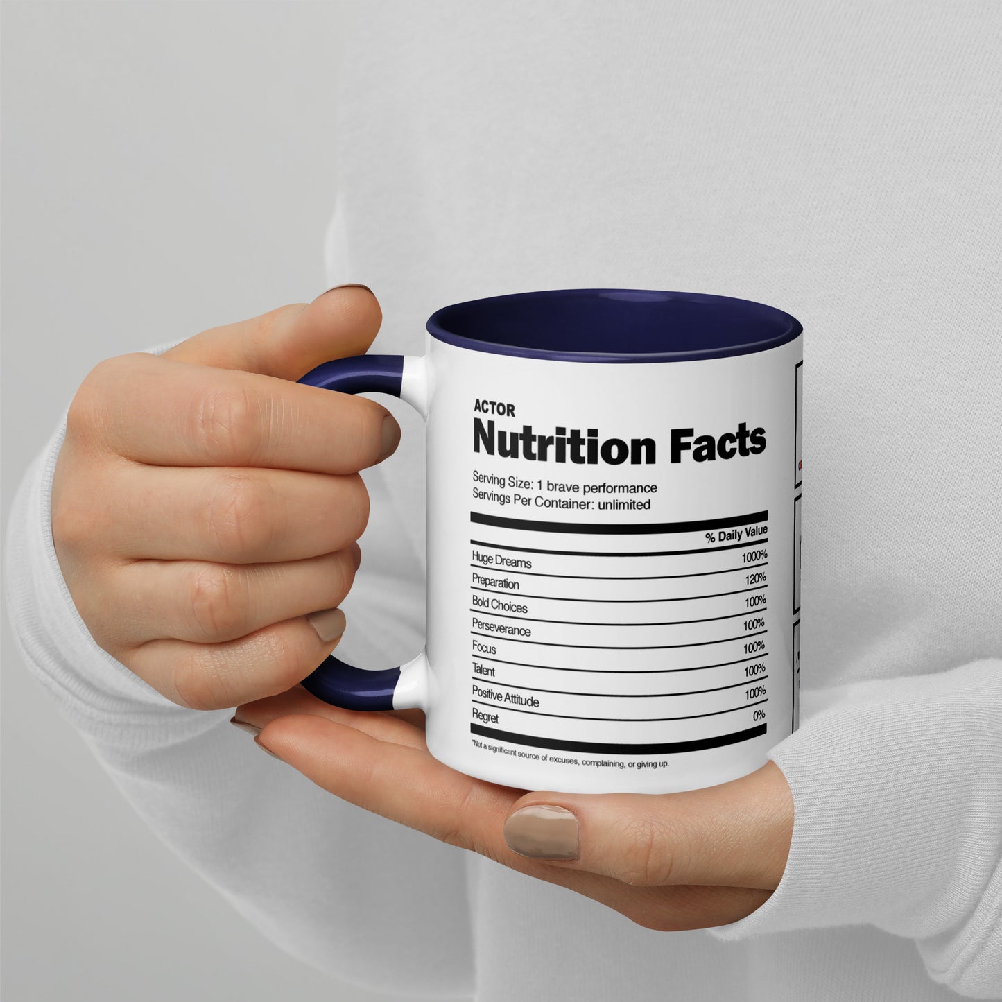 Actor Nutrition Facts -11oz Coffee & Tea Mug