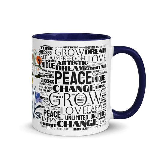 Inspirational Words Mug with Color Inside