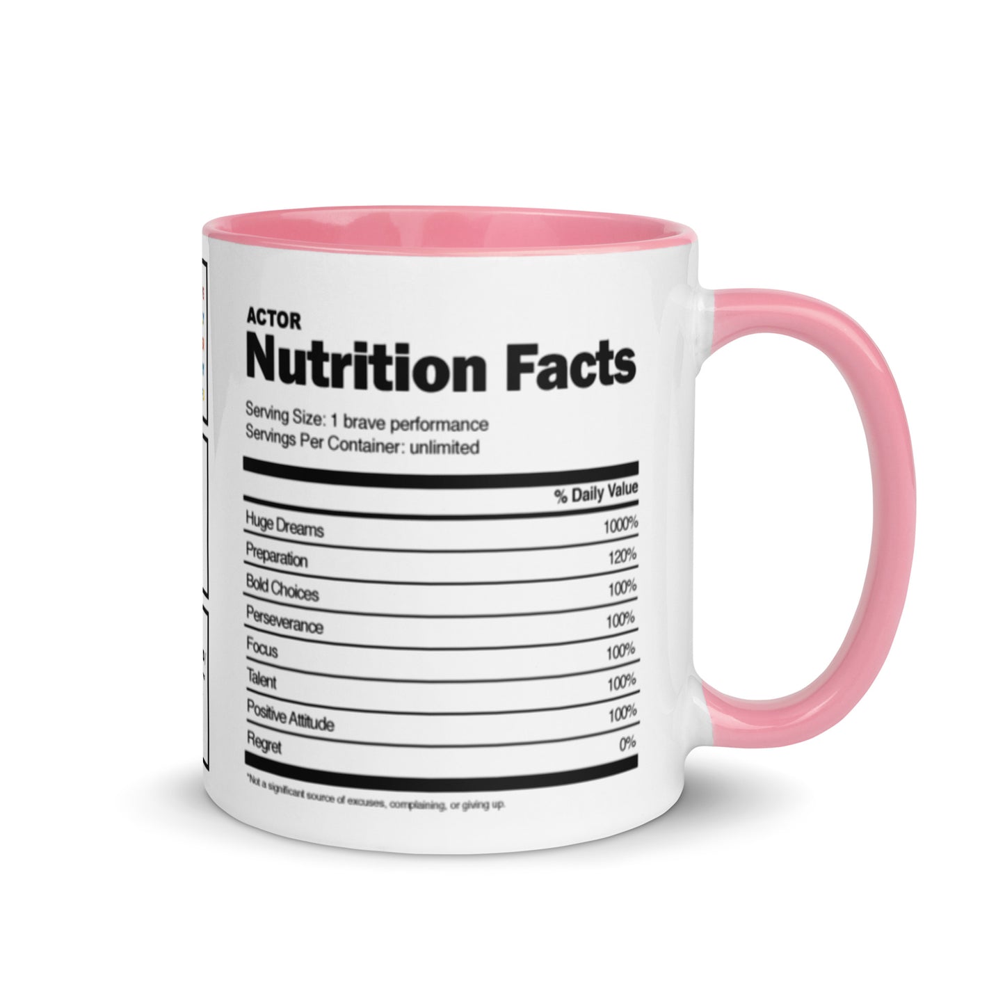 Actor Nutrition Facts -11oz Coffee & Tea Mug