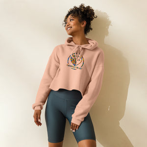 Thespian Heart Logo - Colorful Embroidered Crop Top Hoodie