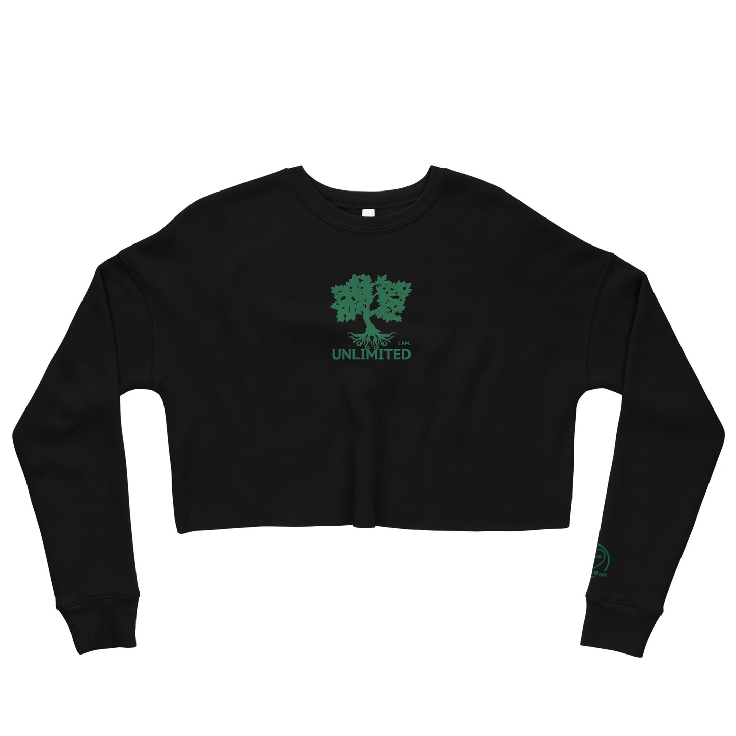 I Am Unlimited Tree - Embroidered Crop Top Sweatshirt