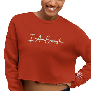 I Am Enough Crop Sweatshirt
