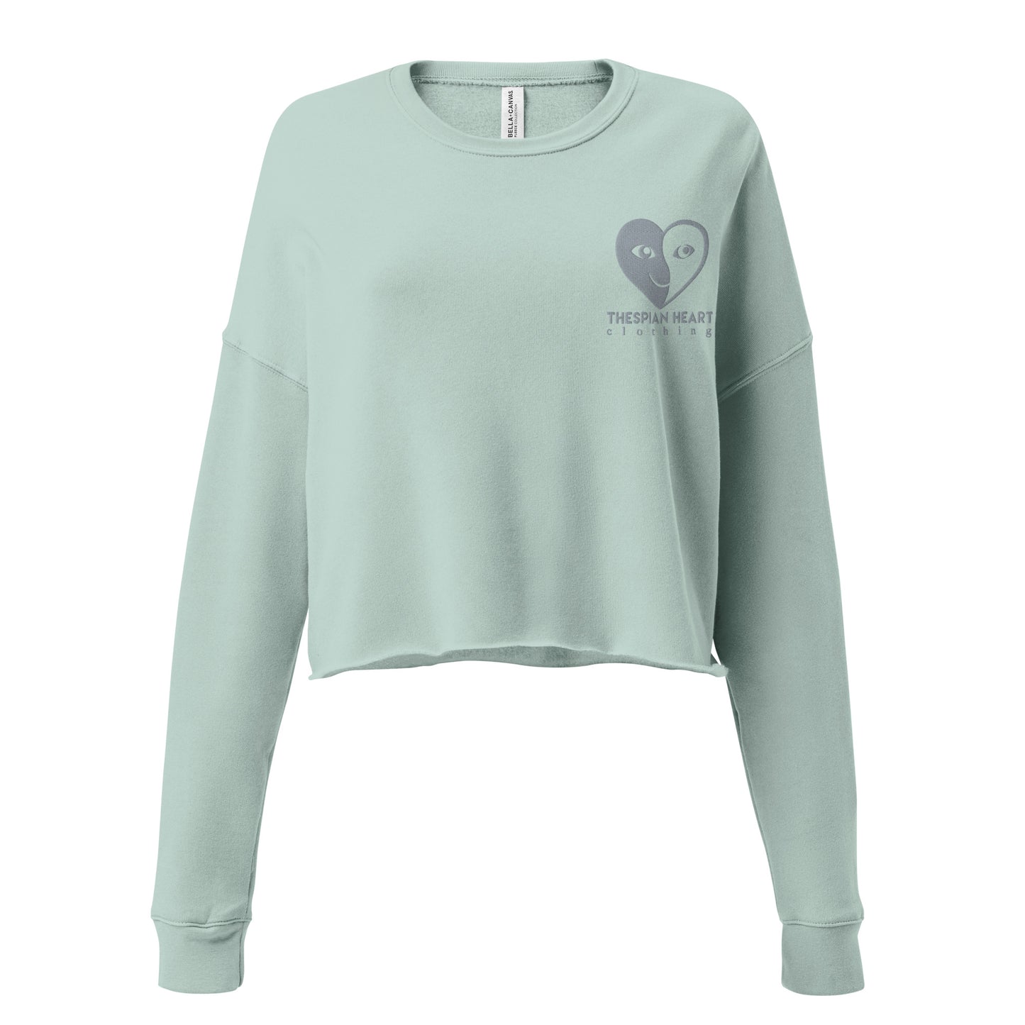 Thespian Heart Logo - Embroidered Crop Top Sweatshirt