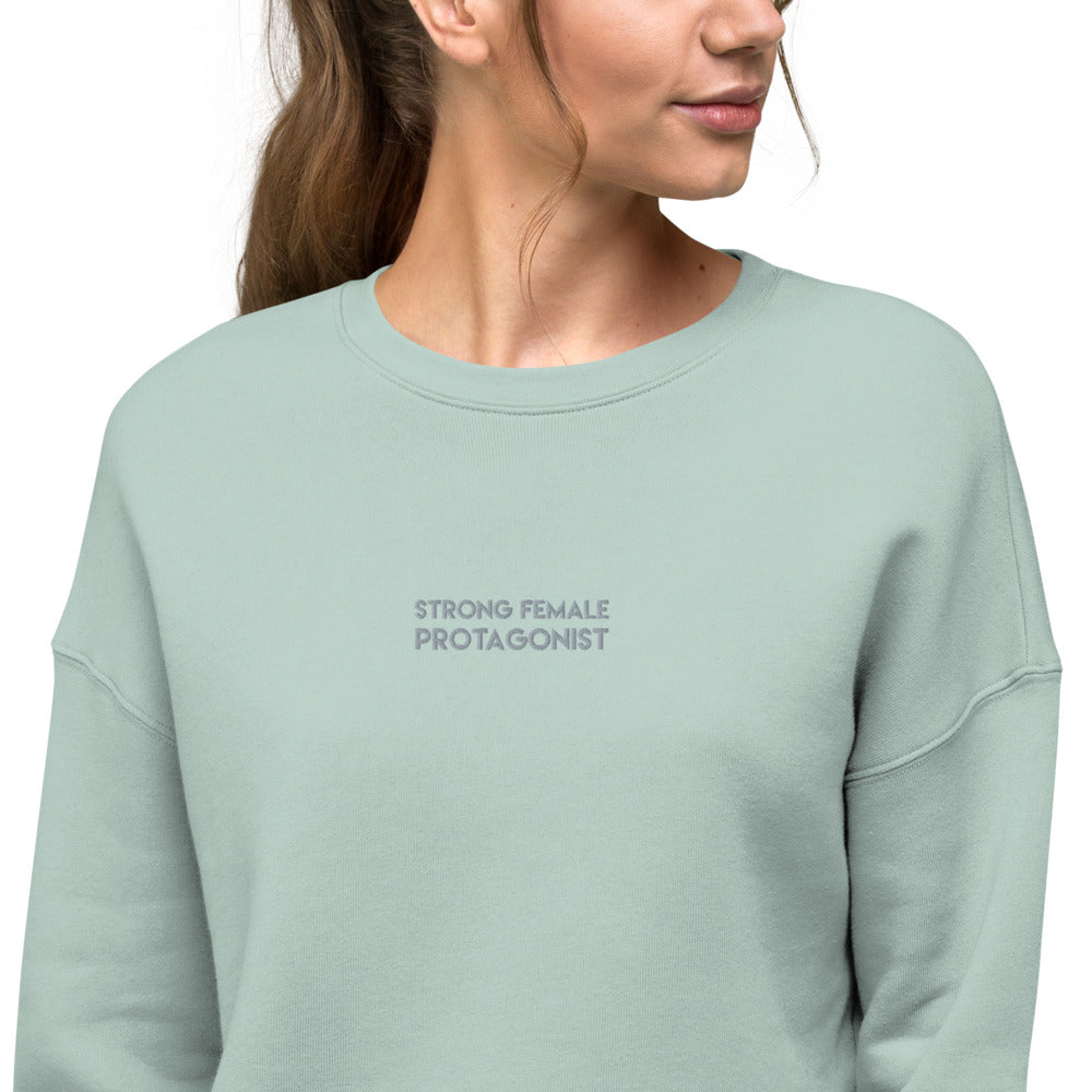 Strong Female Protagonist - Embroidered Crop Top Sweatshirt