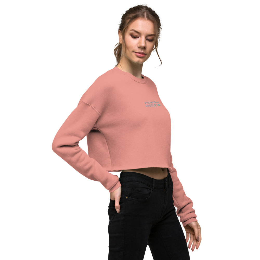 Strong Female Protagonist - Embroidered Crop Top Sweatshirt