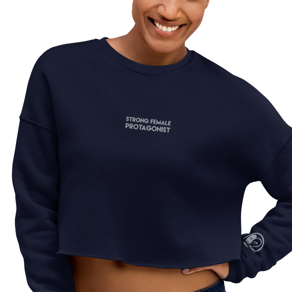 Strong Female Protagonist - Embroidered Crop Top Sweatshirt