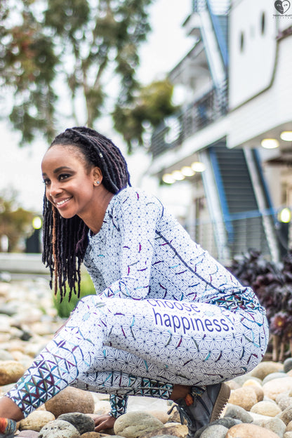 Choose Happiness - Yoga Running Workout Leggings