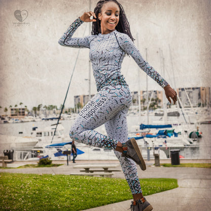 Choose Happiness - Yoga Running Workout Leggings