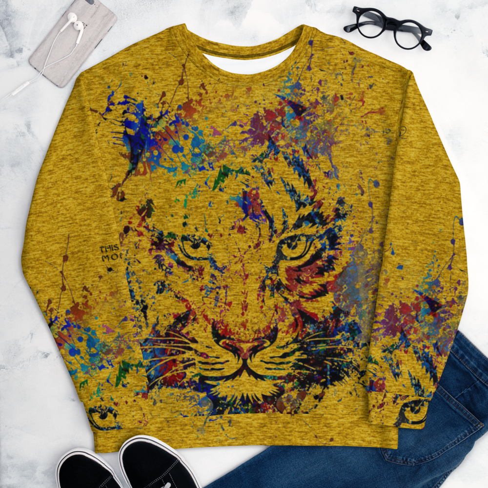inspirational clothing | This Is My Moment Tiger Crewneck Sweatshirt - THESPIAN HEART CLOTHING