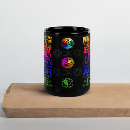 Actor for Life 15oz Colorful Mug | Gifts for Actors Drama Masks
