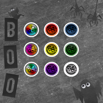 Drama Masks - 9 Separated Bubble-free stickers